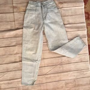 Vintage striped tapered 1980s jeans (6C)